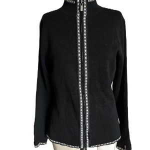 Antropologie Neve Long Sleeve Zip Up Wool Sweater. Size Medium